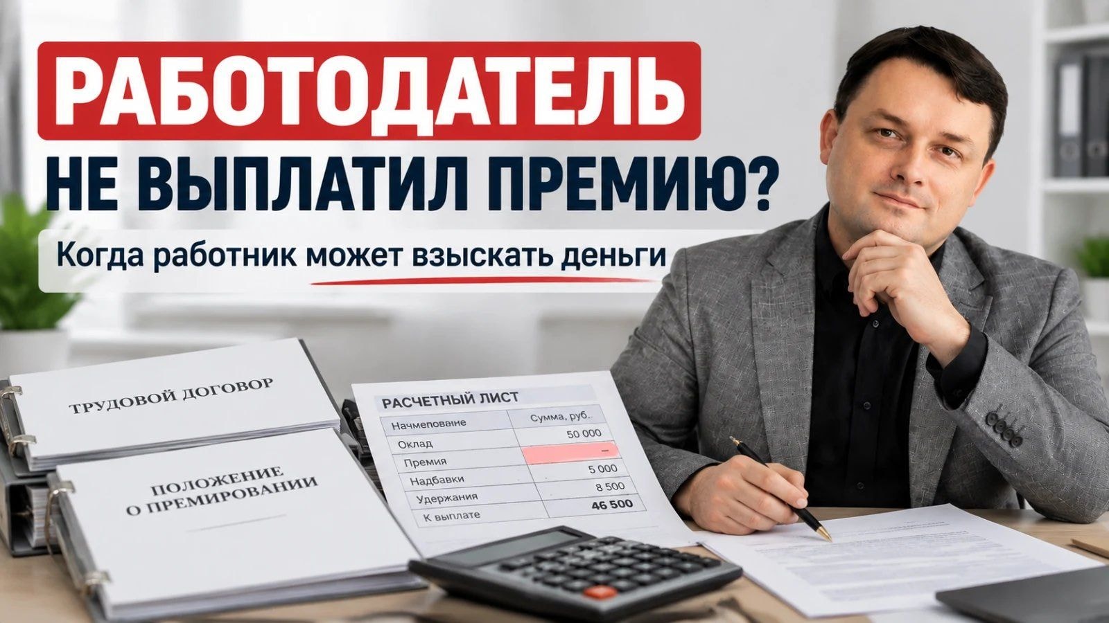 Работодатель не выплатил премию: когда работник может взыскать деньги через суд?
